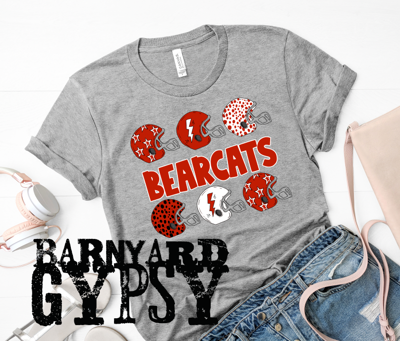 CUSTOM Helmet Football Team Shirt * Finished T-Shirt