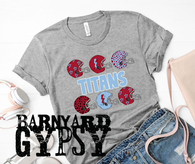 CUSTOM Helmet Football Team Shirt * Finished T-Shirt